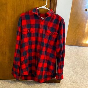 Red Flannel Button Down